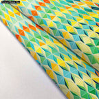 Funky Triangle Footstool Footrest Puffy Pouffe Ottoman Bean Bag | Canvas Fabric
