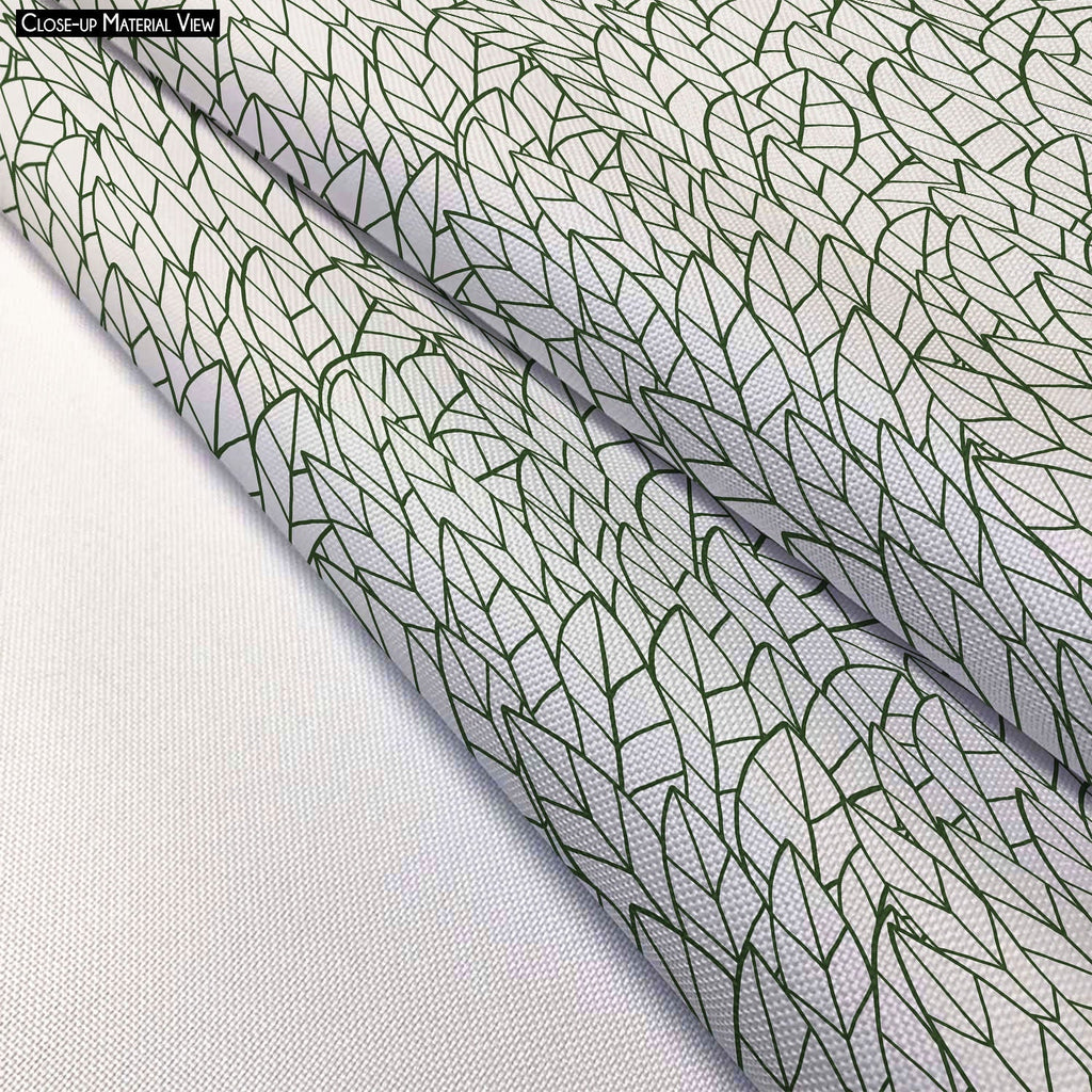 Leafy Leaves Footstool Footrest Puffy Pouffe Ottoman Bean Bag | Canvas Fabric