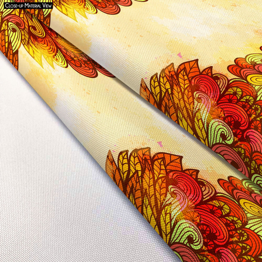 Hand Art Vintage Footstool Footrest Puffy Pouffe Ottoman Bean Bag | Canvas Fabric