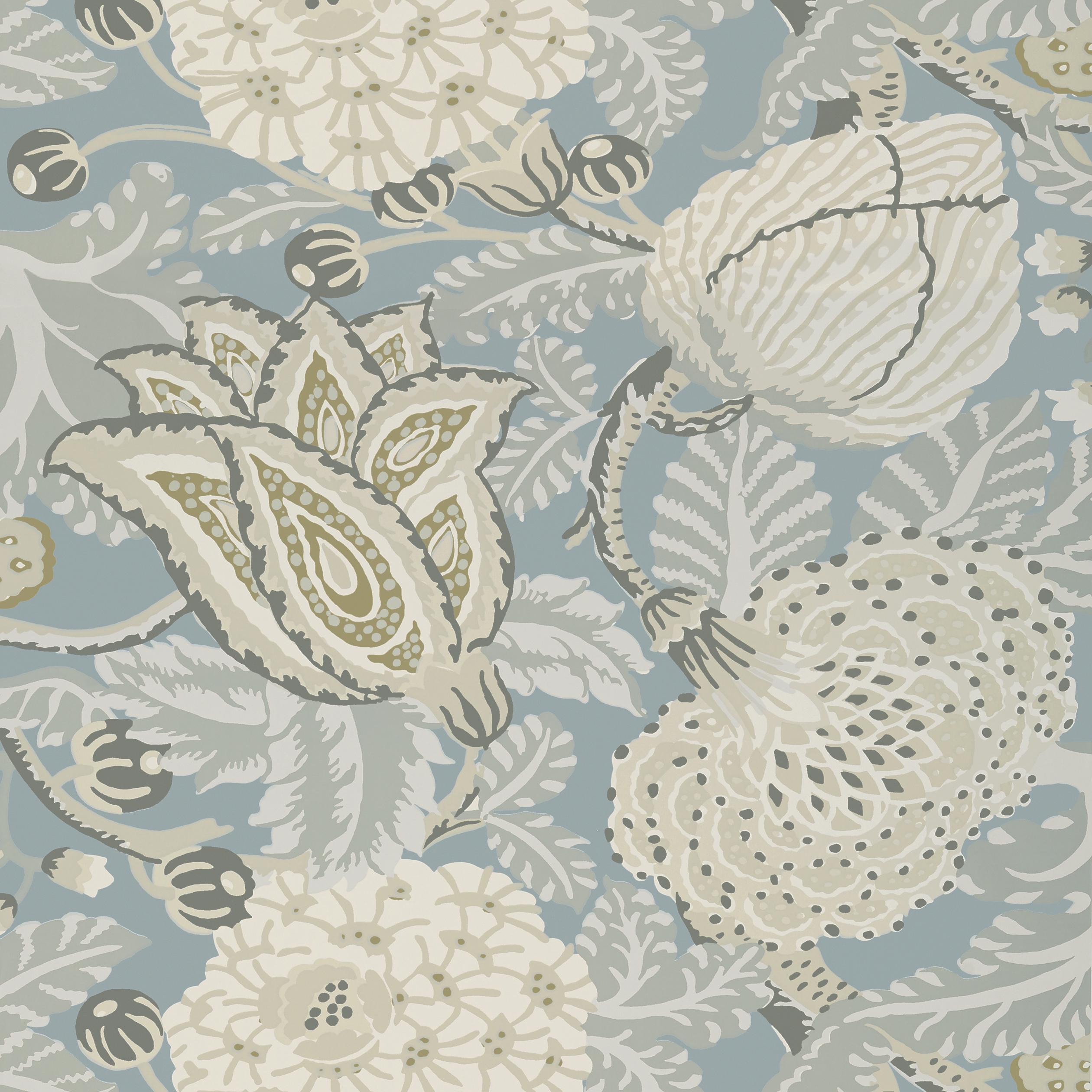 Thibaut Mitford Aqua Wallpaper