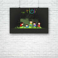 Kids Enjoying Holi Unframed Paper Poster
