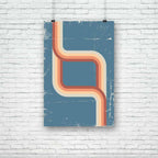 Retro Abstract Design D2 Unframed Paper Poster