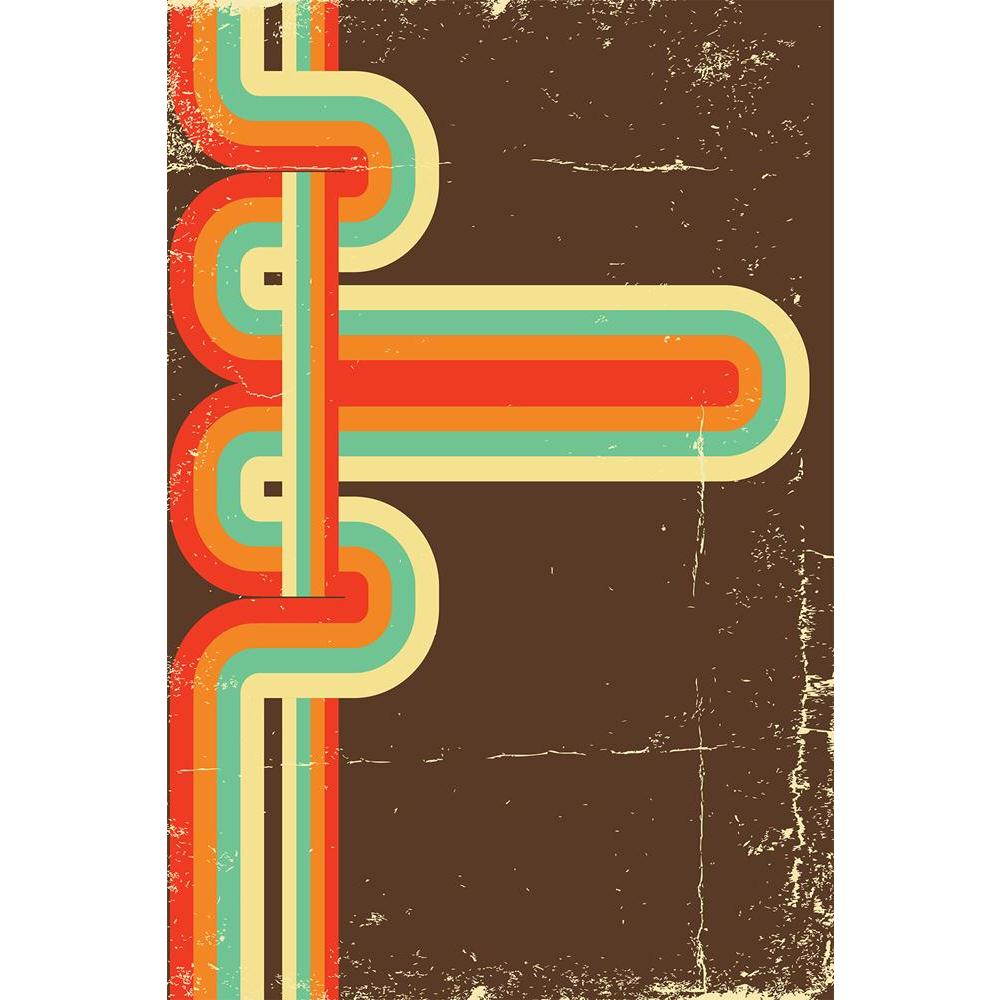 Retro Abstract Design D3 Unframed Paper Poster