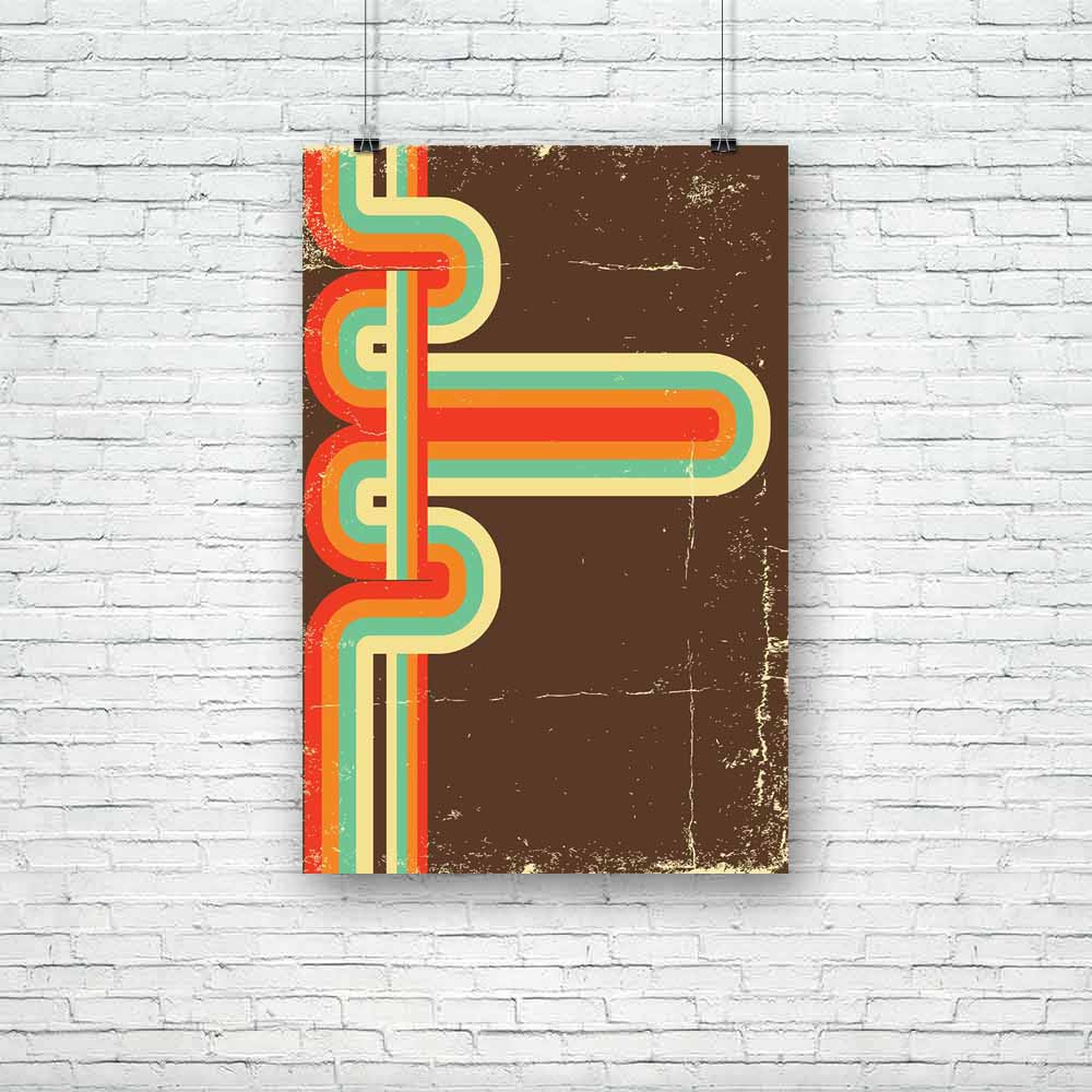 Retro Abstract Design D3 Unframed Paper Poster