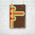 Retro Abstract Design D3 Unframed Paper Poster
