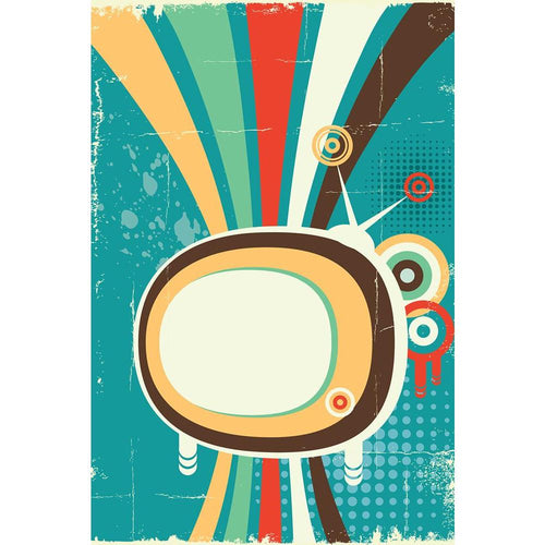 Abstract Retro Television Unframed Paper Poster