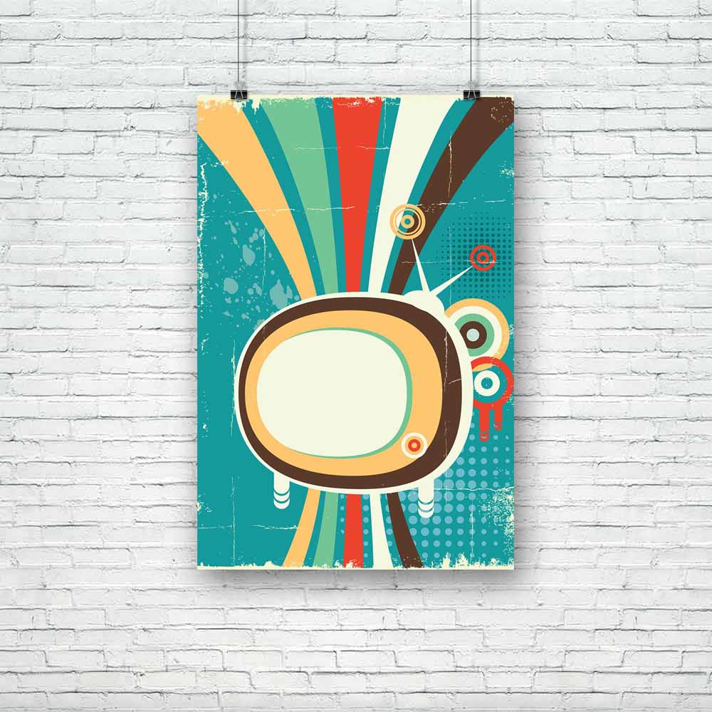 Abstract Retro Television Unframed Paper Poster
