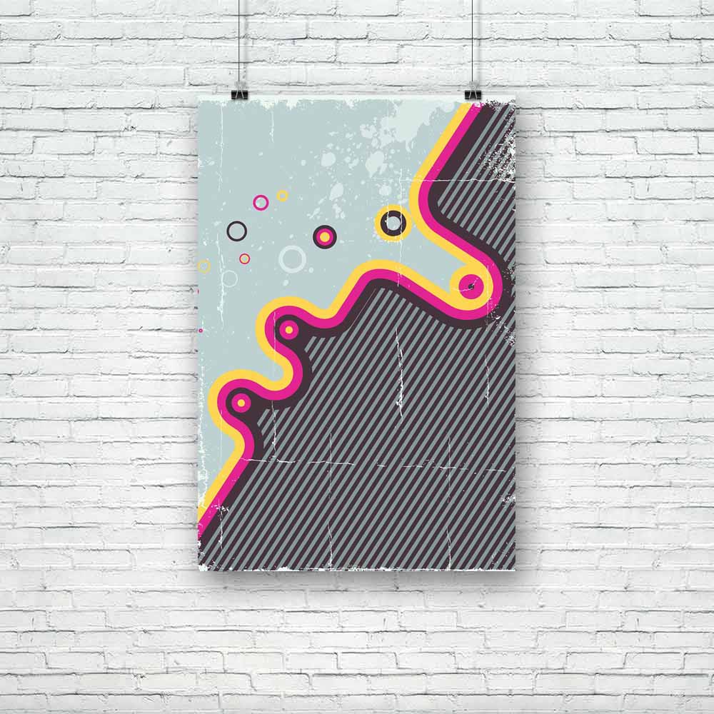 Retro Abstract Design D4 Unframed Paper Poster
