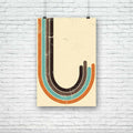 Retro Abstract D1 Unframed Paper Poster