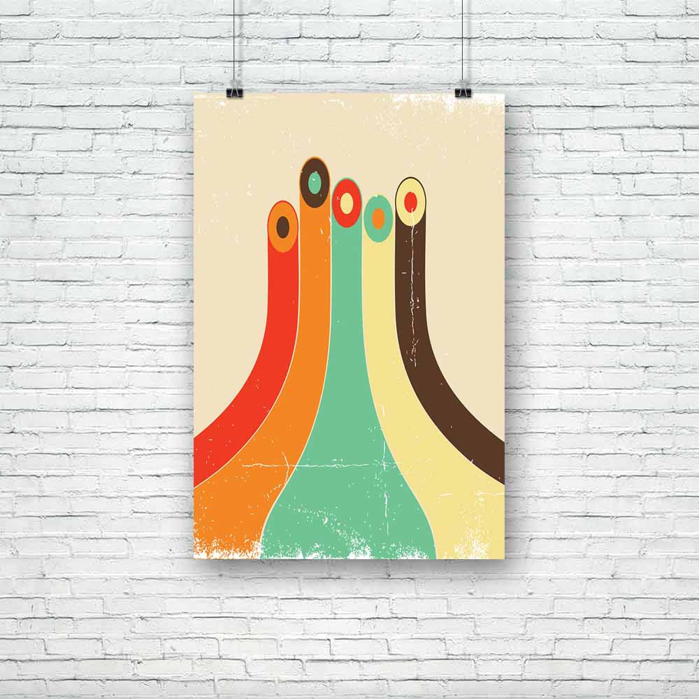 Abstract Retro D1 Unframed Paper Poster