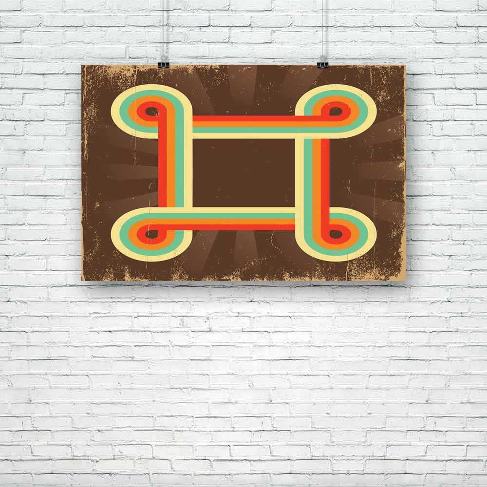 Retro Abstract Design D5 Unframed Paper Poster