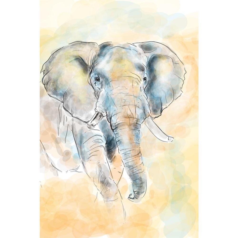 Elephant Aquarelle Artwork Unframed Paper Poster