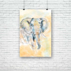 Elephant Aquarelle Artwork Unframed Paper Poster