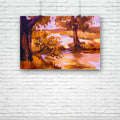 Autumn Landscape With River Unframed Paper Poster