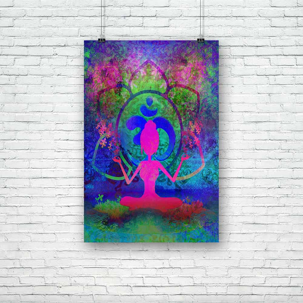 Yoga Lotus Pose D4 Unframed Paper Poster