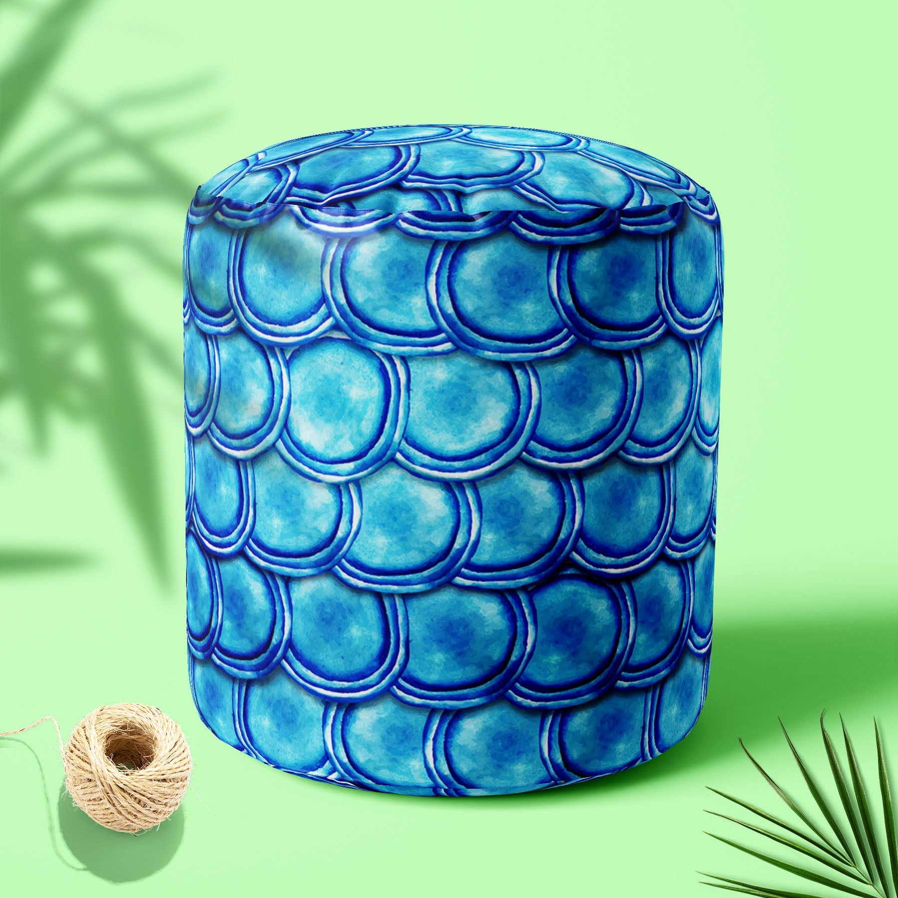 Molecule Ornament Footstool Footrest Puffy Pouffe Ottoman Bean Bag | Canvas Fabric