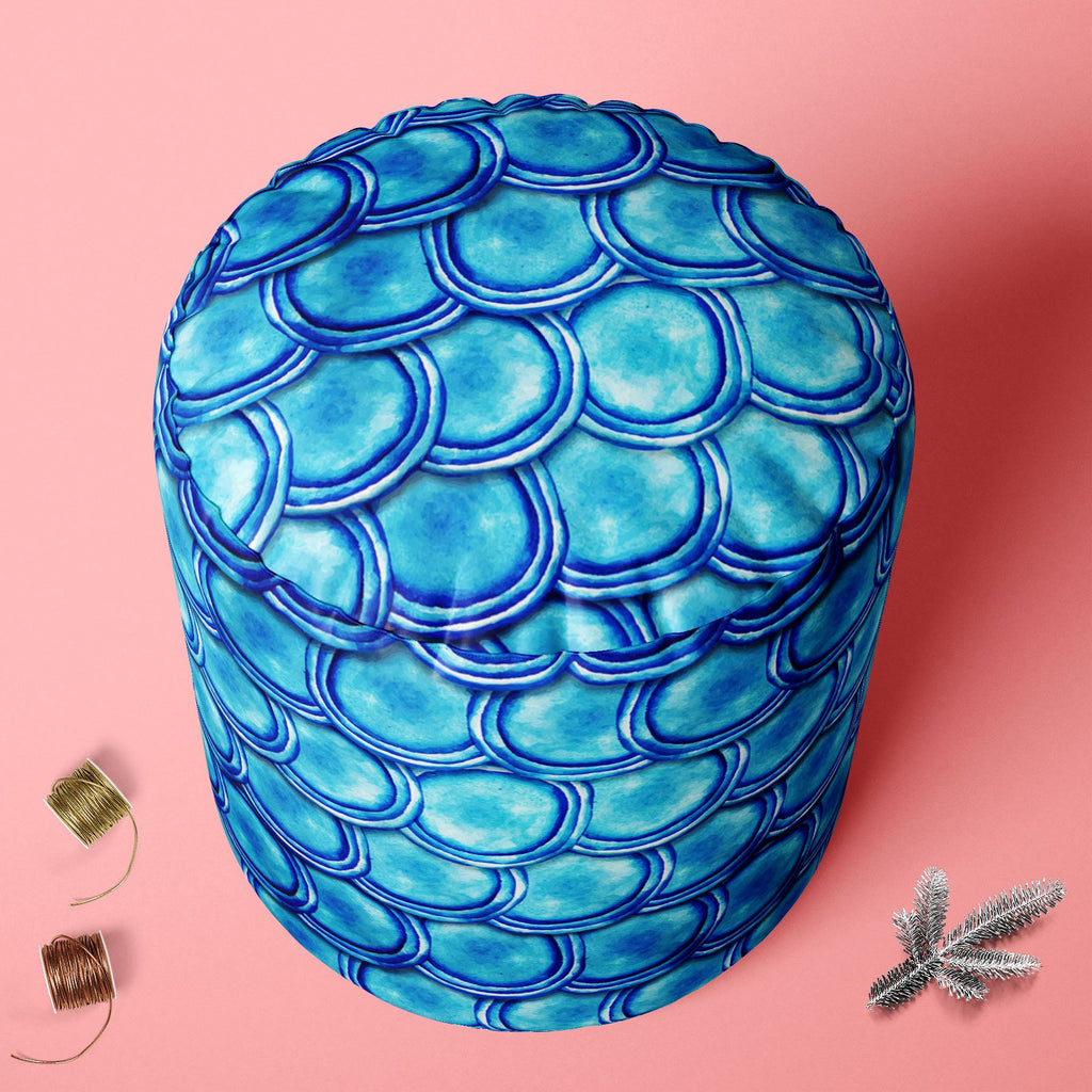 Molecule Ornament Footstool Footrest Puffy Pouffe Ottoman Bean Bag | Canvas Fabric