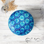 Molecule Ornament Footstool Footrest Puffy Pouffe Ottoman Bean Bag | Canvas Fabric