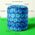 Molecule Ornament Footstool Footrest Puffy Pouffe Ottoman Bean Bag | Canvas Fabric