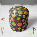 Romantic Texture Footstool Footrest Puffy Pouffe Ottoman Bean Bag | Canvas Fabric