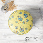 Vintage Bicycle Footstool Footrest Puffy Pouffe Ottoman Bean Bag | Canvas Fabric