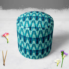 Crystal Triangle Footstool Footrest Puffy Pouffe Ottoman Bean Bag | Canvas Fabric