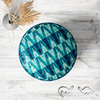 Crystal Triangle Footstool Footrest Puffy Pouffe Ottoman Bean Bag | Canvas Fabric