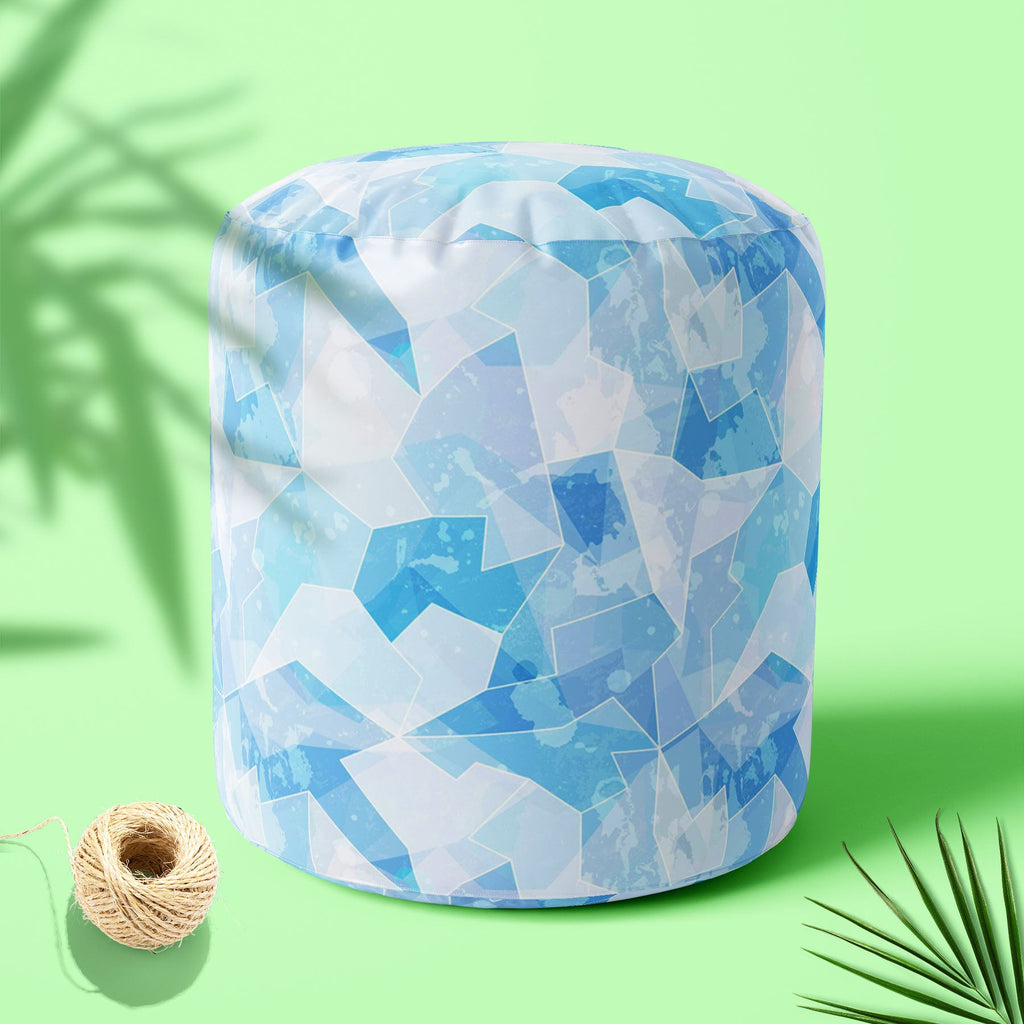 Ice Style D1 Footstool Footrest Puffy Pouffe Ottoman Bean Bag | Canvas Fabric