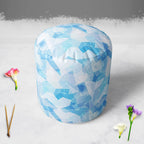 Ice Style D1 Footstool Footrest Puffy Pouffe Ottoman Bean Bag | Canvas Fabric