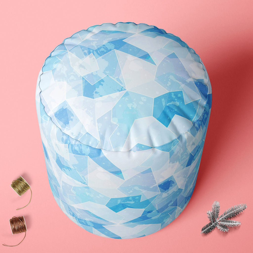 Ice Style D1 Footstool Footrest Puffy Pouffe Ottoman Bean Bag | Canvas Fabric