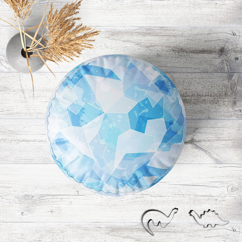 Ice Style D1 Footstool Footrest Puffy Pouffe Ottoman Bean Bag | Canvas Fabric