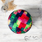 Mosaic D2 Footstool Footrest Puffy Pouffe Ottoman Bean Bag | Canvas Fabric