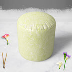 Labyrinth Art Footstool Footrest Puffy Pouffe Ottoman Bean Bag | Canvas Fabric