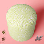 Labyrinth Art Footstool Footrest Puffy Pouffe Ottoman Bean Bag | Canvas Fabric