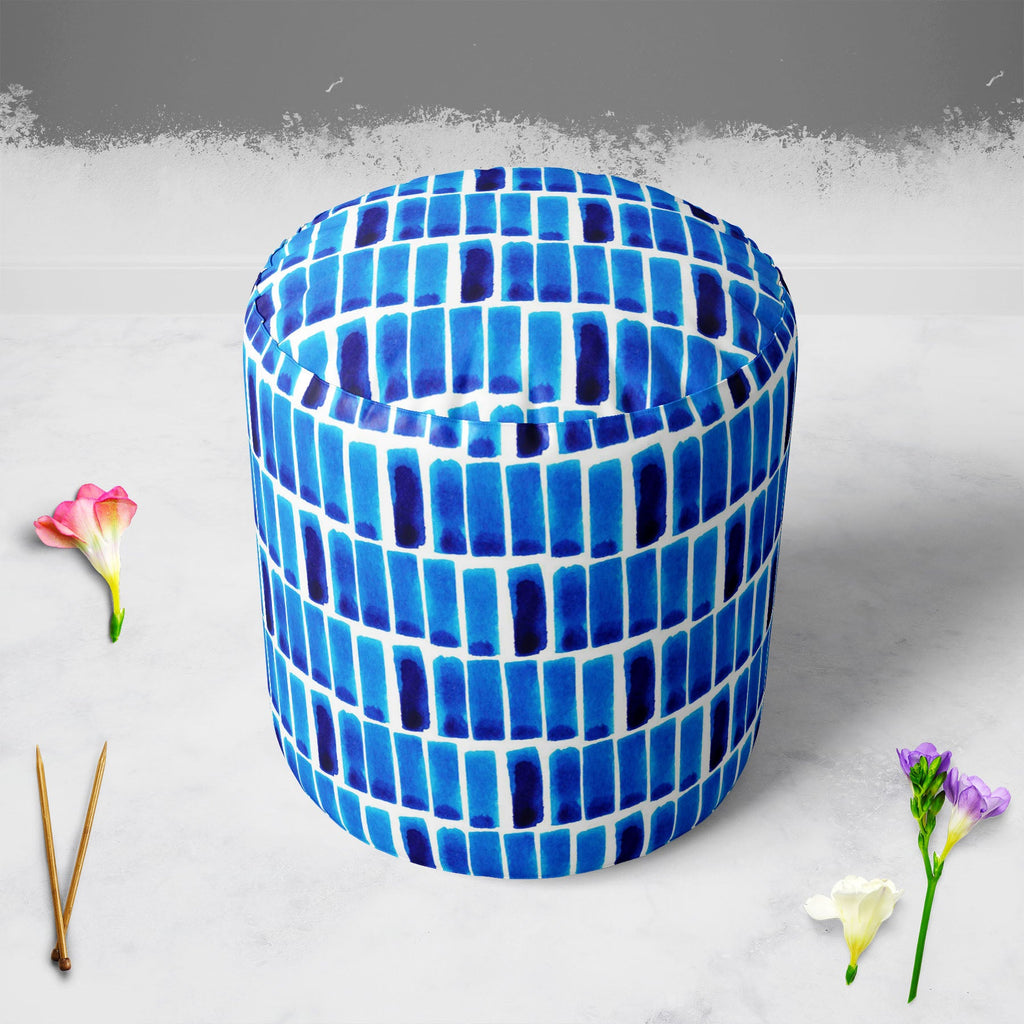 Backdrop Ink Footstool Footrest Puffy Pouffe Ottoman Bean Bag | Canvas Fabric