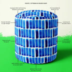 Backdrop Ink Footstool Footrest Puffy Pouffe Ottoman Bean Bag | Canvas Fabric