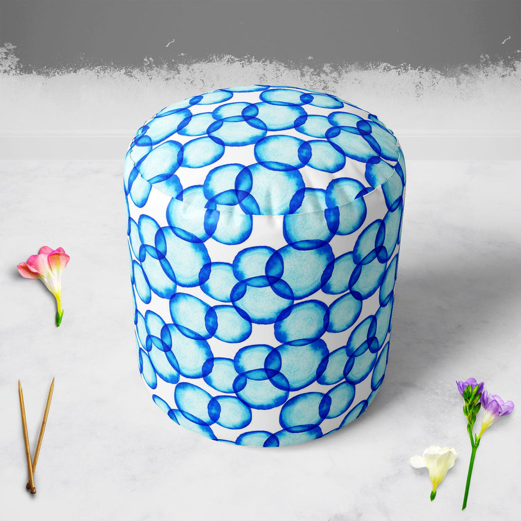 Soap Bubbles D1 Footstool Footrest Puffy Pouffe Ottoman Bean Bag | Canvas Fabric