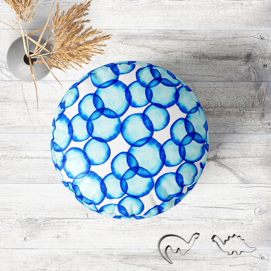 Soap Bubbles D1 Footstool Footrest Puffy Pouffe Ottoman Bean Bag | Canvas Fabric