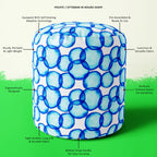 Soap Bubbles D1 Footstool Footrest Puffy Pouffe Ottoman Bean Bag | Canvas Fabric