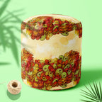 Hand Art Vintage Footstool Footrest Puffy Pouffe Ottoman Bean Bag | Canvas Fabric