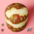 Hand Art Vintage Footstool Footrest Puffy Pouffe Ottoman Bean Bag | Canvas Fabric