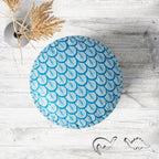Hand Drawn Feathers Footstool Footrest Puffy Pouffe Ottoman Bean Bag | Canvas Fabric