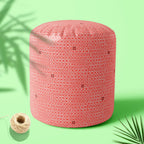 Mixed Geometric Art D2 Footstool Footrest Puffy Pouffe Ottoman Bean Bag | Canvas Fabric
