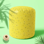Mixed Geometric Art D3 Footstool Footrest Puffy Pouffe Ottoman Bean Bag | Canvas Fabric