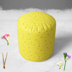 Mixed Geometric Art D3 Footstool Footrest Puffy Pouffe Ottoman Bean Bag | Canvas Fabric