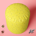 Mixed Geometric Art D3 Footstool Footrest Puffy Pouffe Ottoman Bean Bag | Canvas Fabric