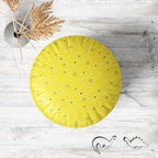 Mixed Geometric Art D3 Footstool Footrest Puffy Pouffe Ottoman Bean Bag | Canvas Fabric
