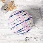 Mixed Geometric Art D4 Footstool Footrest Puffy Pouffe Ottoman Bean Bag | Canvas Fabric