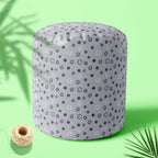 Hand Drawn Design D2 Footstool Footrest Puffy Pouffe Ottoman Bean Bag | Canvas Fabric