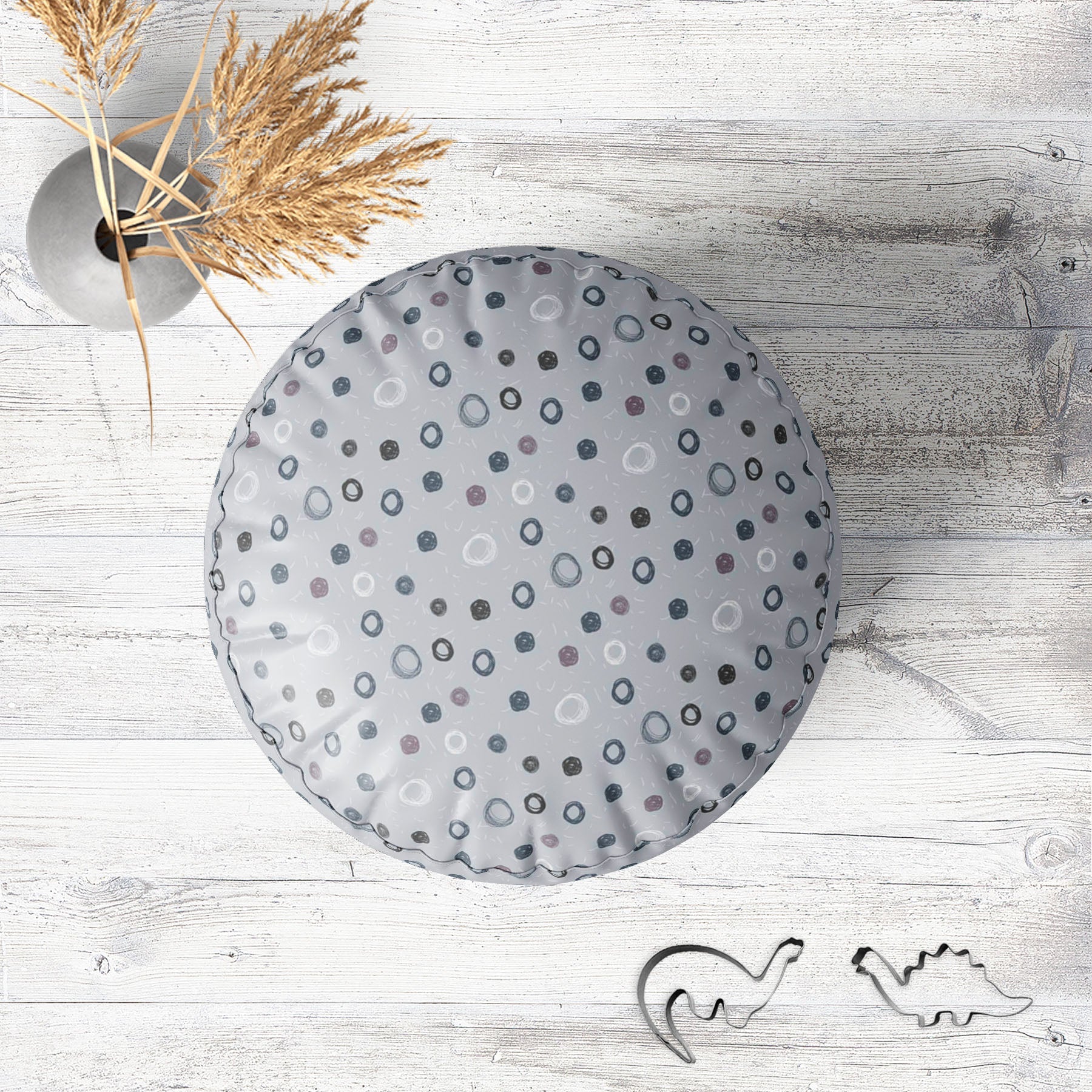 Hand Drawn Design D2 Footstool Footrest Puffy Pouffe Ottoman Bean Bag | Canvas Fabric